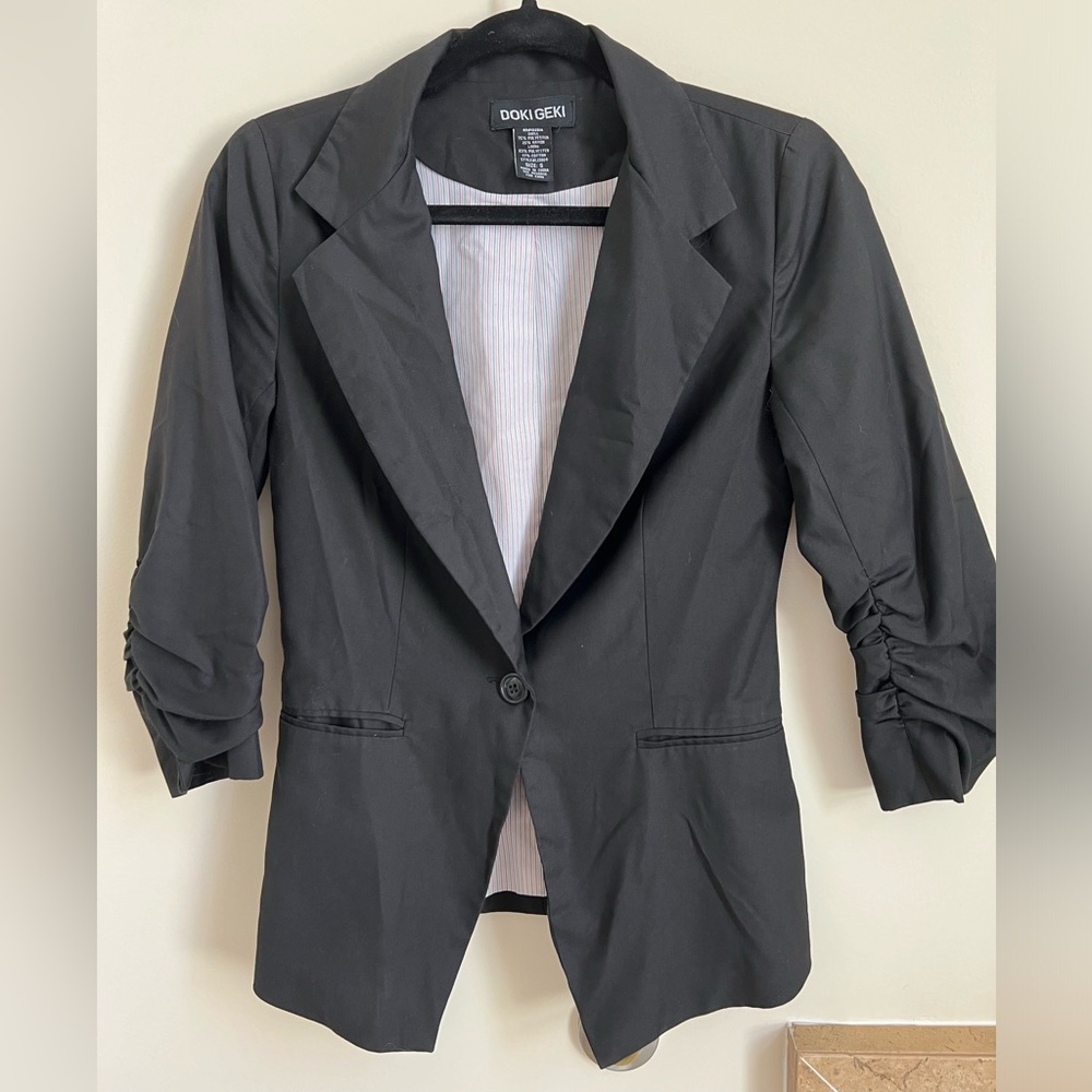 Nordstrom Black Blazer 3/4 sleeve